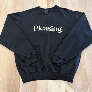 Harry Styles Pleasing Black Crewneck Pullover Sweatshirt Size M